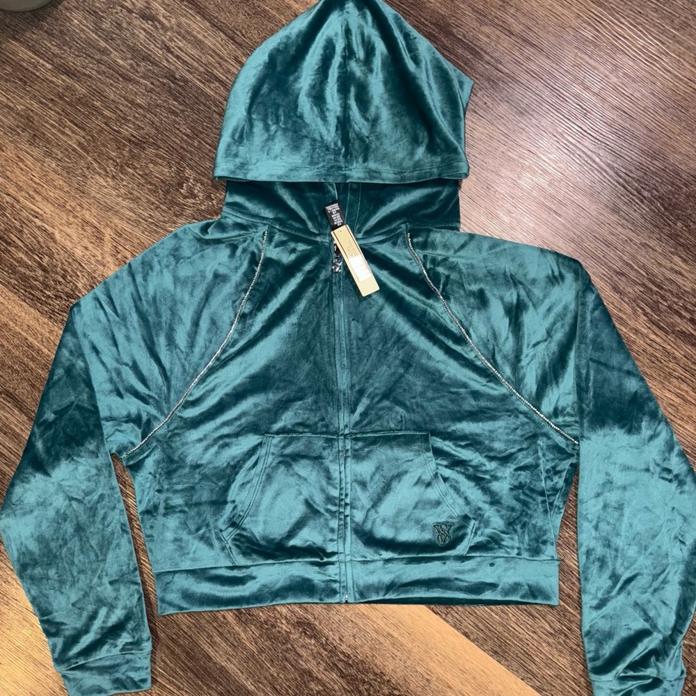 VICTORIA SECRET On Point Zip-up hoodie with rhinestones detail